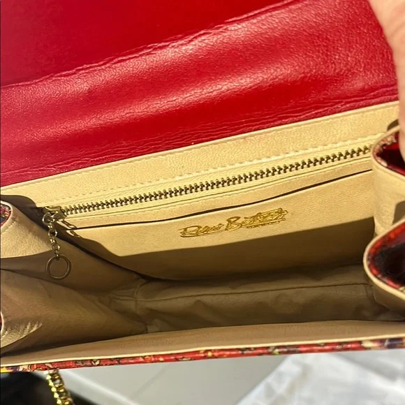 Vintage Robert Bestien purse,Elegant Gold and Red Women's Bag - Picture 8 of 16